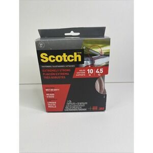 Scotch Extreme Fasteners, 1 in. x 10 ft., Clear, 1 Set/Pack